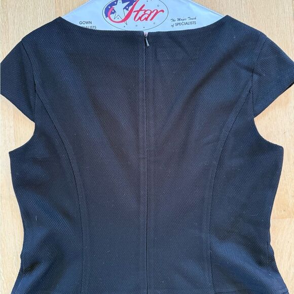 Anne Klein Black Cap Sleeve Dress - Picture 7 of 7